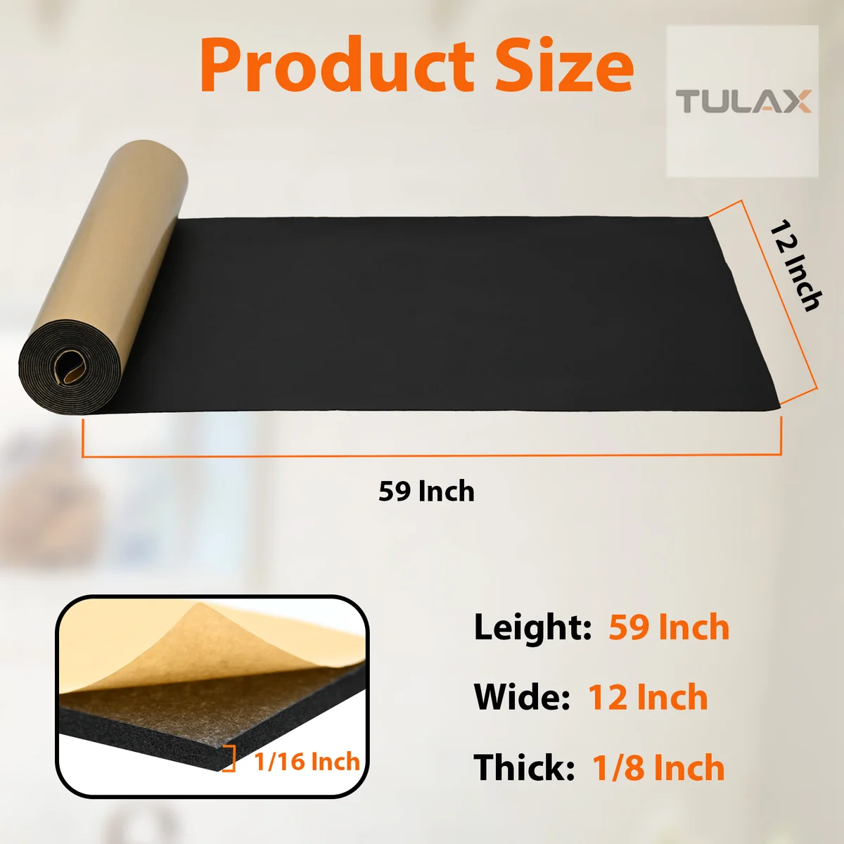 59x12x1/16 foam roll